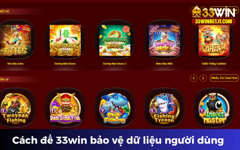 33Win ứng dụng các công nghệ hiện đại nhằm bảo vệ dữ liệu người dùng