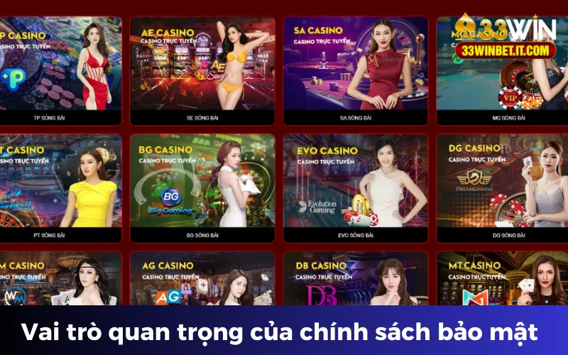 Chính sách bảo mật là yếu tố làm nên tên tuổi của 33win