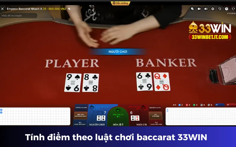 Cách Tính điểm bài baccarat